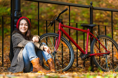 Red bike photo